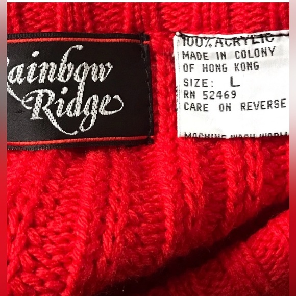 Rainbow Ridge Red Pullover Knit Sweater Women’s Size Large - Picture 4 of 4